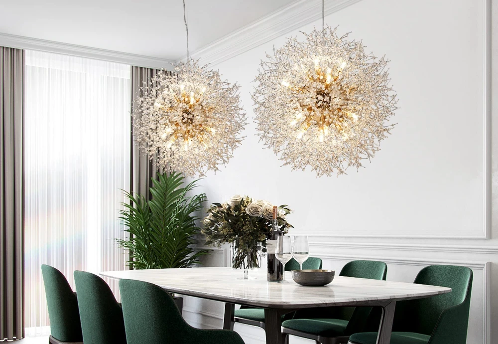 white globe chandelier